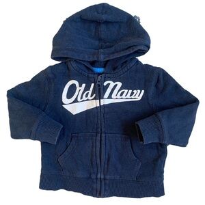 Old Navy Dark Blue Hooded Fleece Jacket